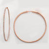 14KR 4.65CTW DIAMOND SINGLE ROW INSIDE OUT HOOP