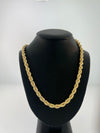 14kt Yellow Gold Diamond Cut Rope Chain