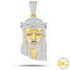 10KY 9.50CTW DIAMOND JESUS PENDANT