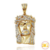 10KY 0.25CTW DIAMOND JESUS PENDANT