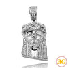 10KW 0.35CTW DIAMOND JESUS PENDANT