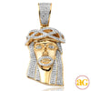 10KY 0.50CTW DIAMOND JESUS PENDANT [ROUNDED BAIL]