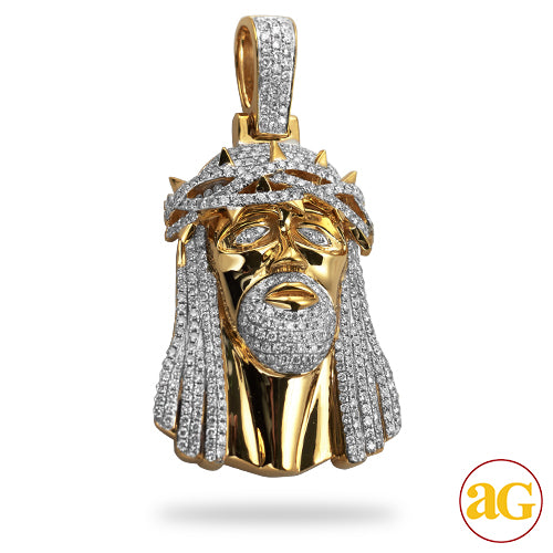 14KY 5.65CW DIAMOND JESUS PENDANT -