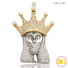 10KW+Y 4.25CTW DIAMOND KING JESUS PENDANT