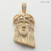 10KY 16.00CTW DIAMOND JESUS HEAD PENDANT - FULL