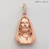 14KR 0.65CTW DIAMOND JESUS HEAD W/SCARF PENDANT