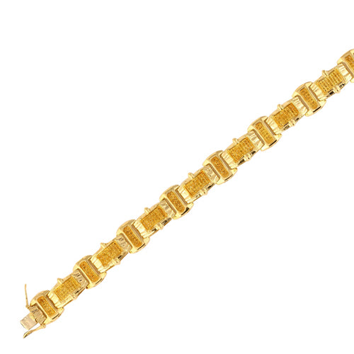 10KY 1.10CTW YELLOW DIAMOND MEN&apos;S BRACELET