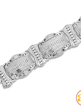 14KW 8.00CTW DIAMOND MENS BRACELET