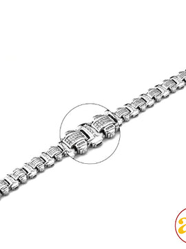 14KW 6.10CTW PC DIAMOND MENS BRACELET