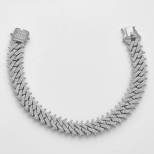 10KW 6.85CTW DIAMOND SPIKE MIAMI CUBAN BRACELET