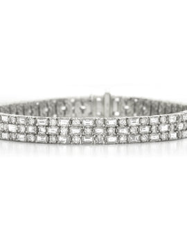 14KW 11.25CTW MENS DIAMOND BRACELET