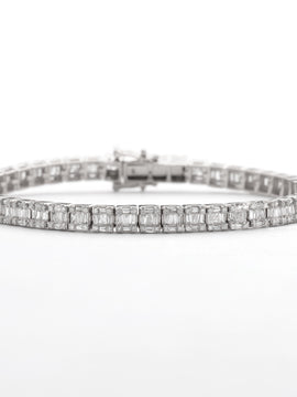 14KW 4.50CTW BAGUETTE DIAMOND BRACELET