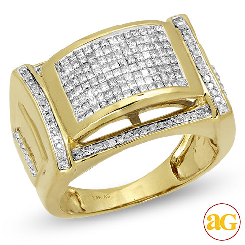 14KY 1.25CTW DIAMOND MENS RING