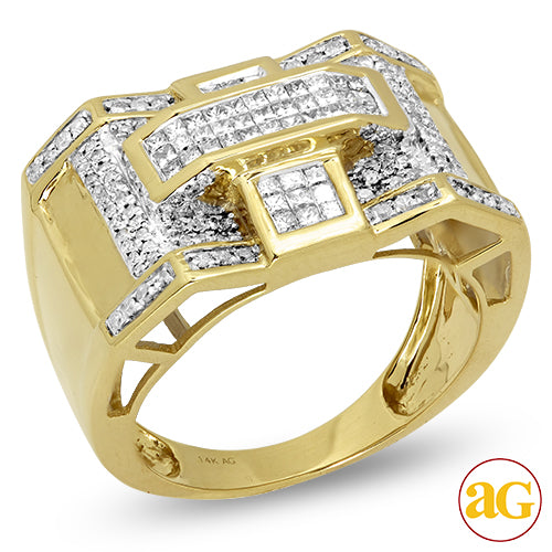 14KY 1.00CTW DIAMOND MENS RING