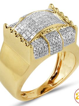 14KY 1.35CTW DIAMOND MENS RING