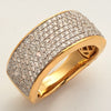 14KY 1.35CTW DIAMOND MENS PAVE BAND - 7 ROWS