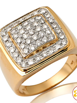 14KY 1.85CTW DIAMOND MENS RING