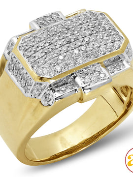 14KY 1.10CTW DIAMOND MENS RING