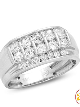 14KW 1.00CTW DIAMOND MENS RING