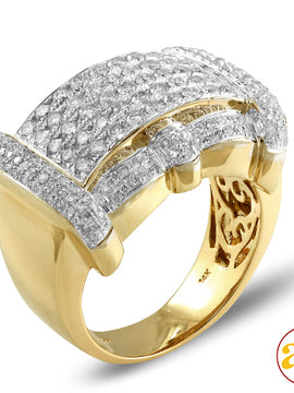 14KY 2.20CTW DIAMOND MENS RING