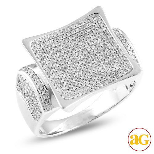 14KW 0.75CTW DIAMOND MENS RING