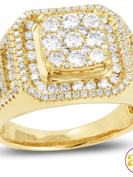 14KY 2.35CTW DIAMOND MENS RING