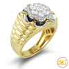 14KY 1.15CTW MENS FLOWER DIAMOND RING