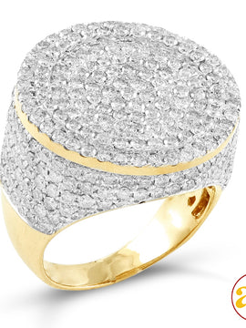 14KY 7.15CTW DIAMOND MENS DISC RING