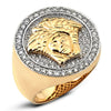 14KY 1.15CTW DIAMOND MENS MEDUSA RING