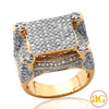 14KY 4.25CTW DIAMOND FLAT SQUARE HEAD MENS RING