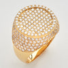 14KY 3.80CTW DIAMOND ROUND FLAT MENS RING