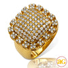 14KY 2.75CTW DIAMOND MENS SQUARE DOME PILLOW RING