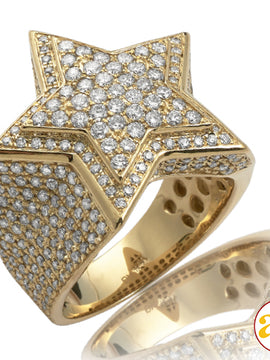 14KY 3.00CTW DIAMOND MES DOME STAR RING