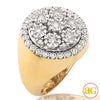 14KY 1.05CTW ILLUSION SET MENS ROUND DOME RING