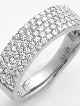 14KW 1.20CTW DIAMOND 5-ROW FLAT PAVE MENS BAND