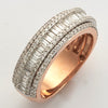 14KR+W 1.55CTW BAGUETTE DIAMOND MENS BAND