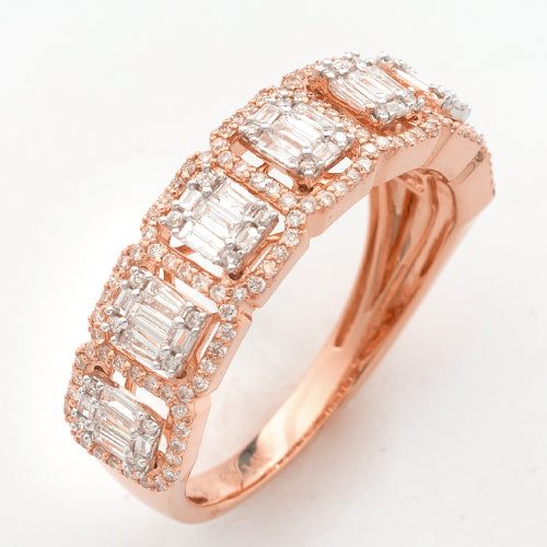 14KR+W 1.15CTW BAGUETTE DIAMOND BAND