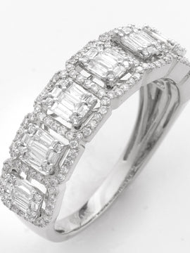 14KW 1.15CTW BAGUETTE DIAMOND BAND