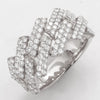 14KW 2.45CTW DIAMOND SQUARE CUBAN MENS RING