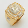 14KY 1.6CTW DIAMOND MENS DOME RING -