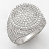 14KW 3.85CTW DIAMOND ROUND DOME MENS RING