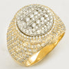 14KY+W 4.25CTW DIAMOND ROUND FACE MENS RING