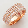 14KR 2.50CTW DIAMOND 3-ROW MENS RING