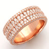 14KR 3.75CTW DIAMOND 3-ROW MENS RING