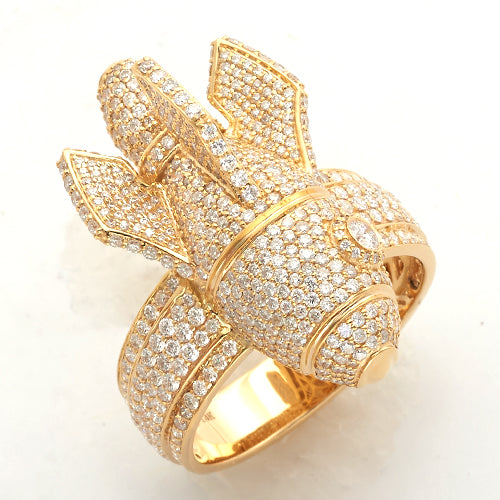 14KY 2.85CTW DIAMOND ROCKET SHIP MENS RING