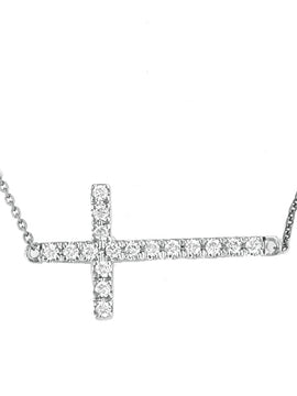 14KW 0.20CTW DIAMOND FANCY CROSS