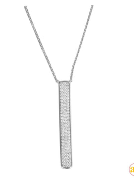 14KW 0.55CTW DIAMOND NECKLACE - VERTICAL BAR