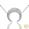 14KW 0.20CTW DIAMOND NECKLACE - ROUNDED PROFILE