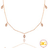 14KR 0.35CTW DIAMOND NECKLACE - 5 LOOSE OPEN