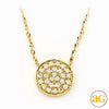 14KY 0.15CTW DIAMOND NECKLACE - FLAT DISC